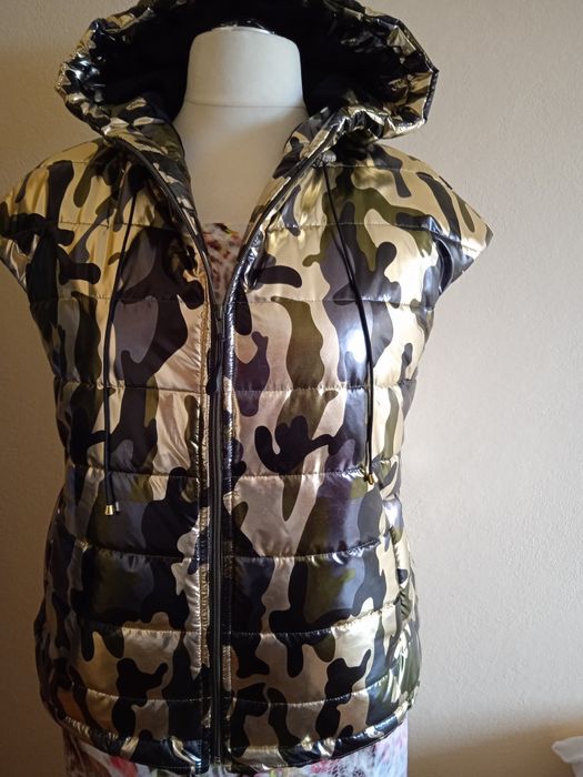 Kamizelka pikowana złote moro XL