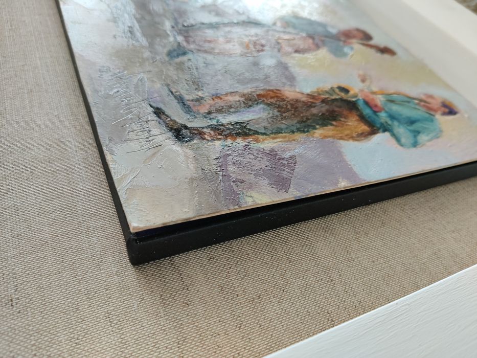 Quadro pintura instrumentos musicais Laura Iniesta técnica mista