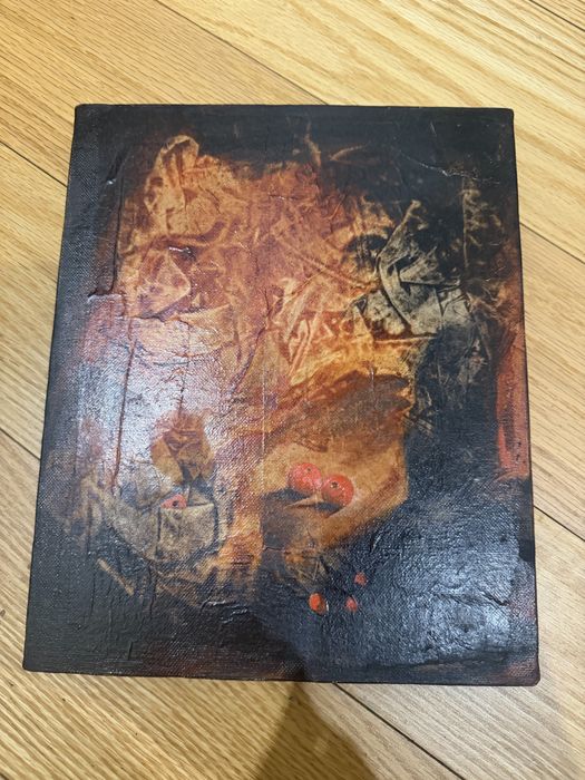 2 Quadros de Rosa Amaral – Pintura Abstrata – 22 × 27 cm