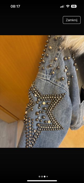 Kurtka dżinsowa z białym ociepleniem