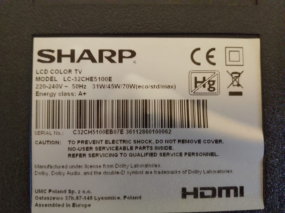 Telewizor Sharp 32 cale