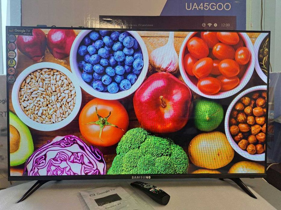 Телевизор 45" 4K Google TV Smart TV безрамковий телевізор новинка 2024: ...