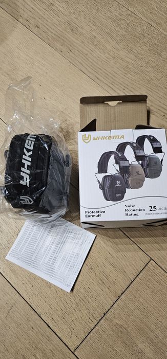 Słuchawki aktywne na strzelnice YHKEMA ochronniki słuchu czarne