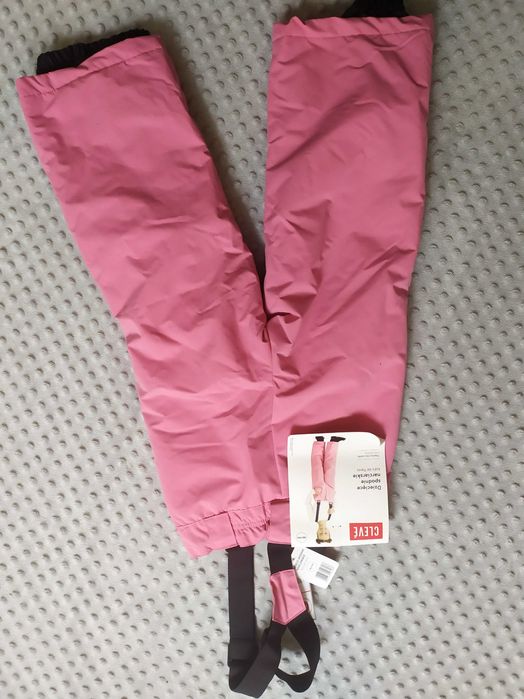 Dziecięce spodnie narciarskie 98/104 różowe dziewczęce Cleve