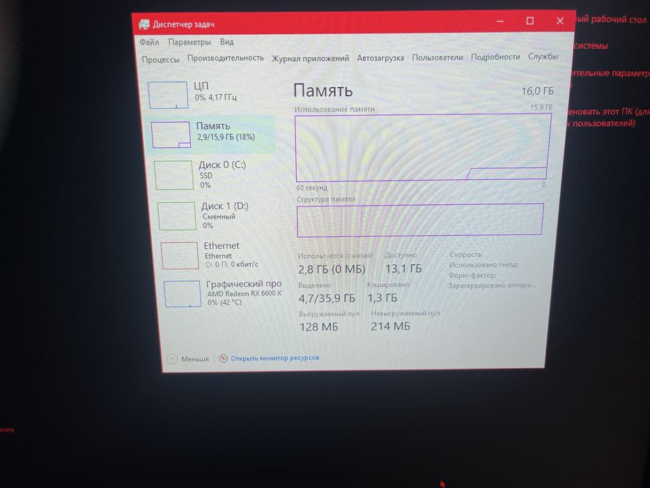Пк , AMD Ryzen 7 5700X, rx6600xt