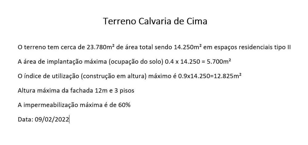 Vendo terreno construção