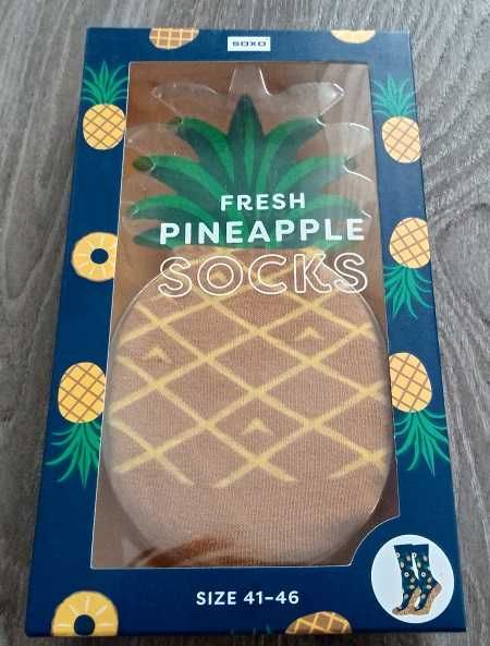 Wesołe skarpetki męskie Soxo Fresh Pineapple roz. 41-46 OKAZJA!!