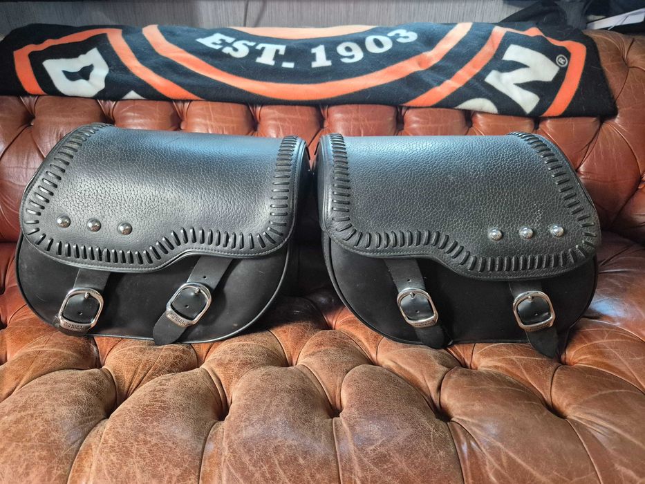 Malas em pele Harley Davidaon Softail com chave