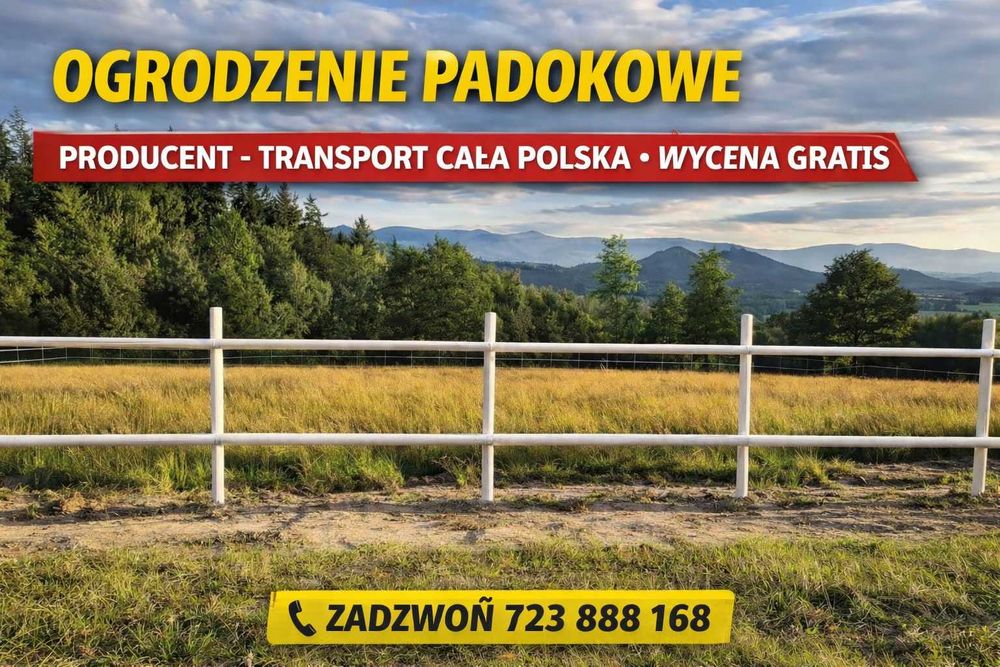 Ogrodzenie drewniane do padoku / zagrody dla koni  producent transport