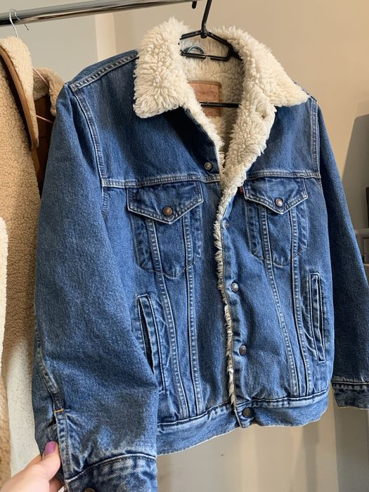 Levis шерпа , джинсовая куртка