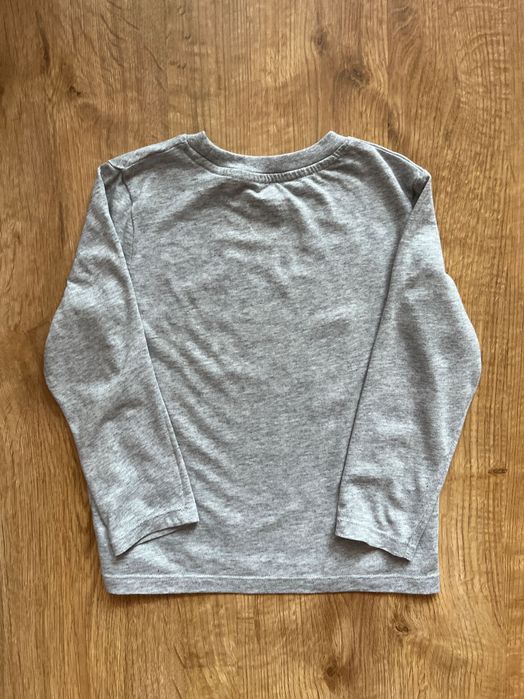 Koszulka długi rękaw szara dinozaury dla chłopca, roz 98/104, H&M