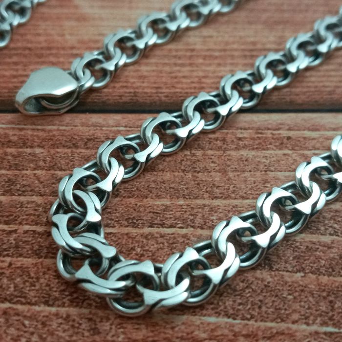 Срібний ланцюжок бісмарк ланцюг на шию чоловічий ланцюжок