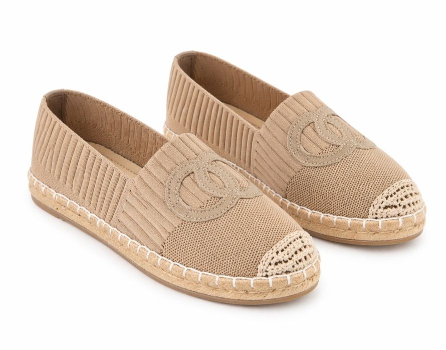 Espadryle damskie beżowe slip on lekkie wygodne letnie buty na lato 38