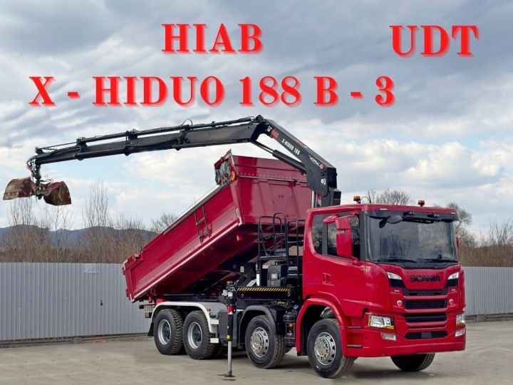 Scania G 450 * WYWROTKA + BORDMATIC + HIAB X - HIDUO 188 * 8x4