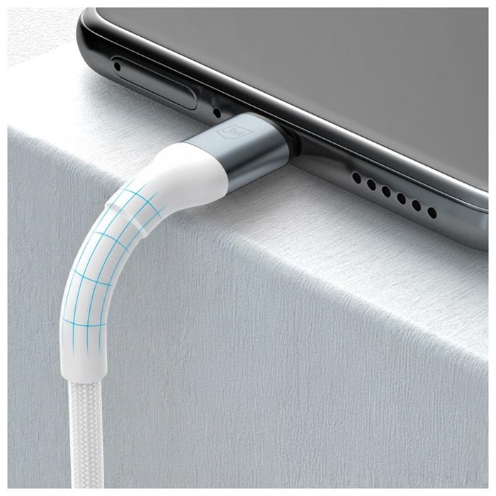 Kabel 3MK Hyper Cable N-series Usb-c do Usb-c 1m 20V/5A 100W biały