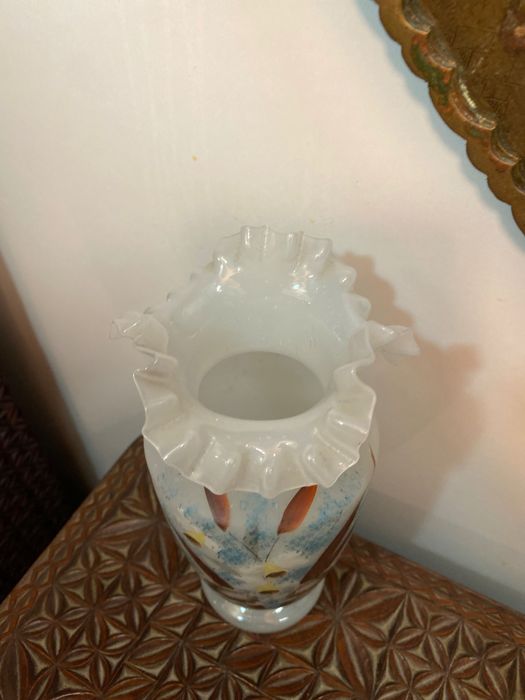 Jarra Vidro Opalino Séc XIX 24 cm