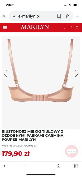 Biusyonosz 85 C  miekki z ozdobnymi paskami