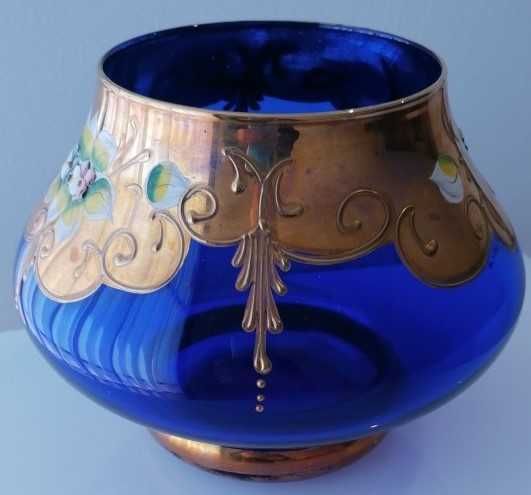 Jarra em vidro azul Murano