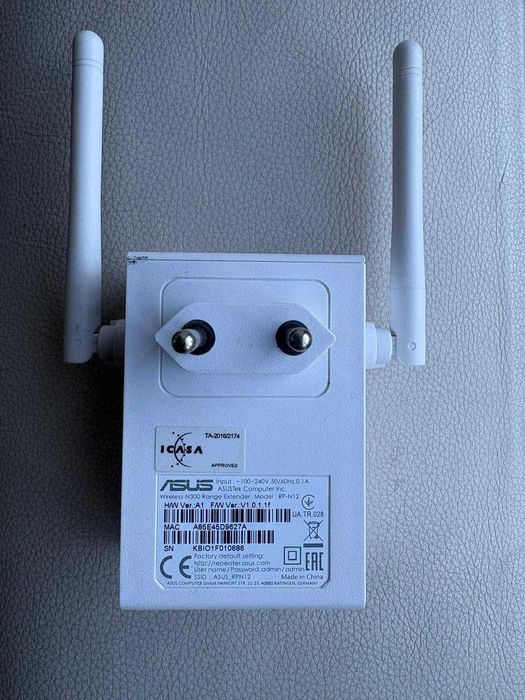 Repetidor de sinal Wi-Fi ASUS N300 RP-N12