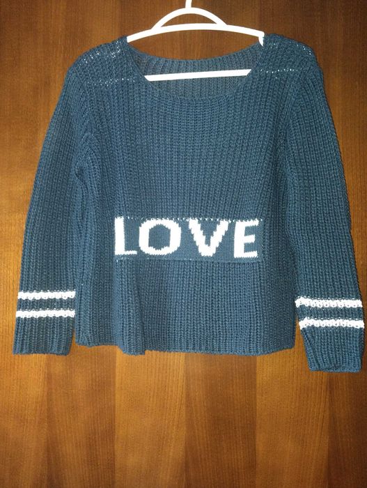 Camisola de malha azul