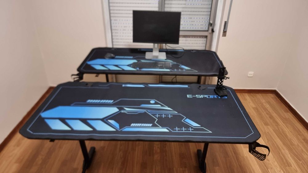 Mesa Gaming Himimi 160×75 cm com Mousepad e Acessórios