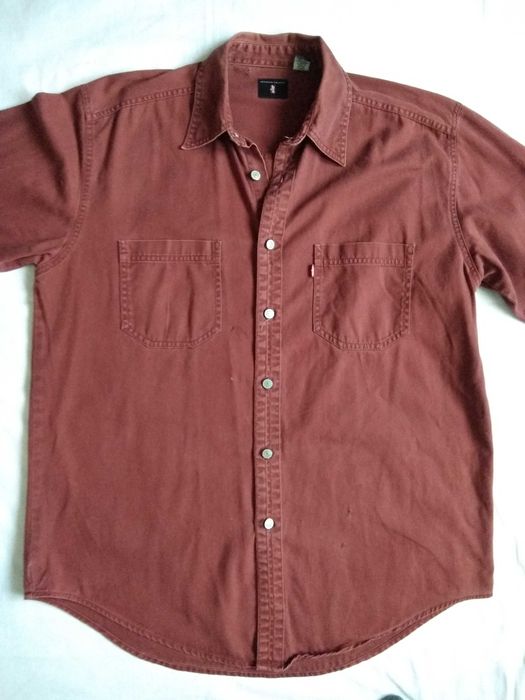 Koszula Levis Levi's bordowa  L 100% Bawełna Wysyłka