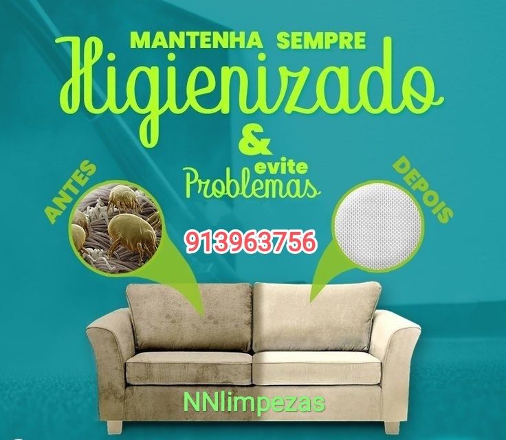 Limpeza de todo o tipo de estofos