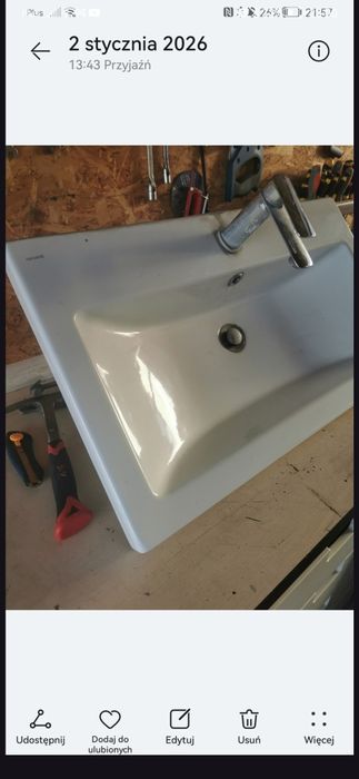 Umywalka Cersanit z baterią