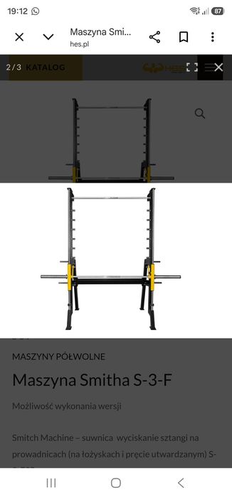 Maszyna Suwnica Smitha S-3-F na łożyskach liniowych