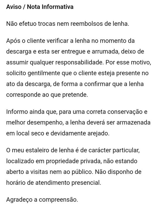 Vendo Lenha Seca Conc.SMFeira e arredores