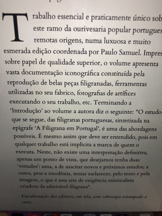 Livro de Filigrana Portuguesa de Priscila Cardoso