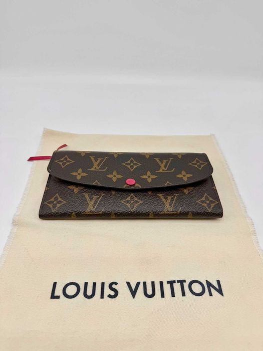 LV Louis Vuitton długi portfel Czerwony przycisk