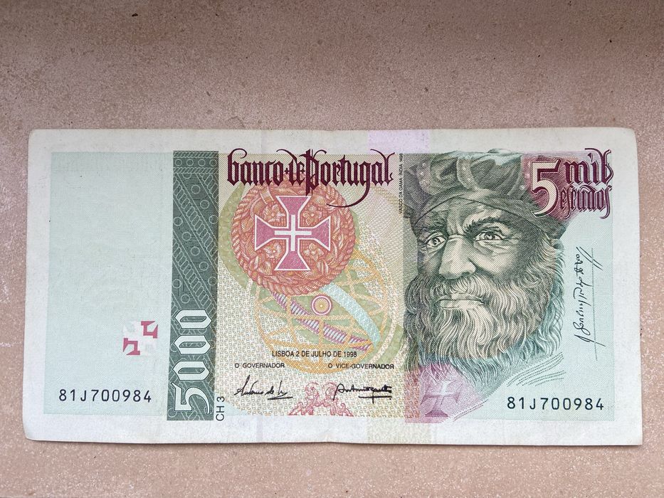 2 Notas 5000 Escudos 1998