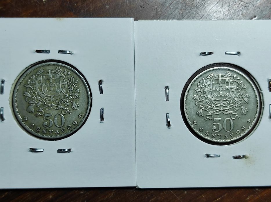 LOTE DE 6 MOEDAS 50 centavos de 1955, 57, 58, 59, 60 e 61.