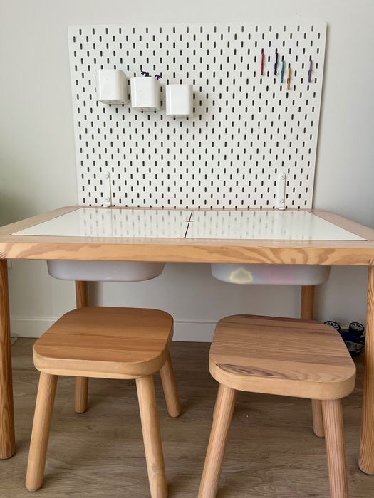 Mesa e quadro de atividades