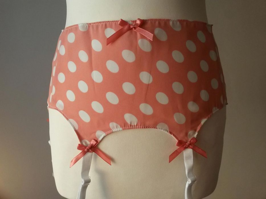 Pas do pończoch RETRO PIN UP 6 żabek Hand made L/XL