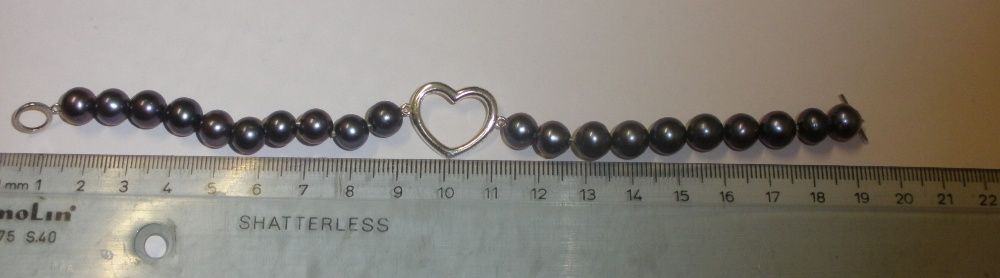 Pulseira em prata de lei e pérolas verdadeiras