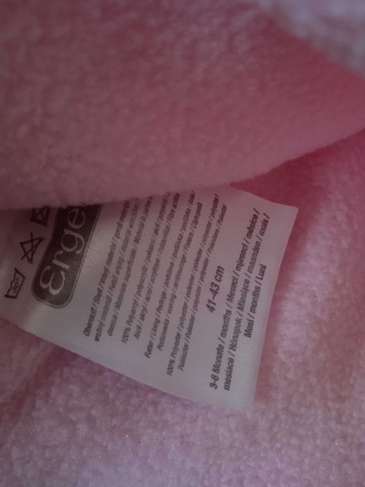 Czapka zimowa niemowlęca na wiązanie dla dziewczynki 41-43cm