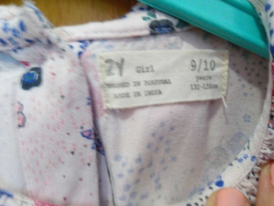 Blusa folhos menina manga comprida 9/10 anos