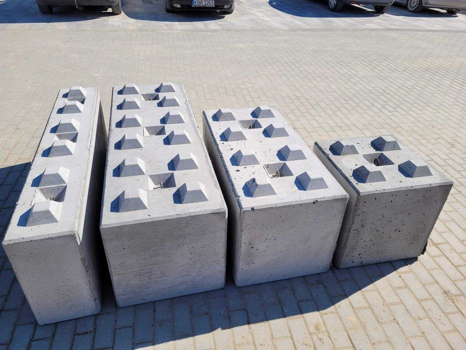 Bloki betonowe, zasieki, boksy, mury oporowe typu lego REI 240