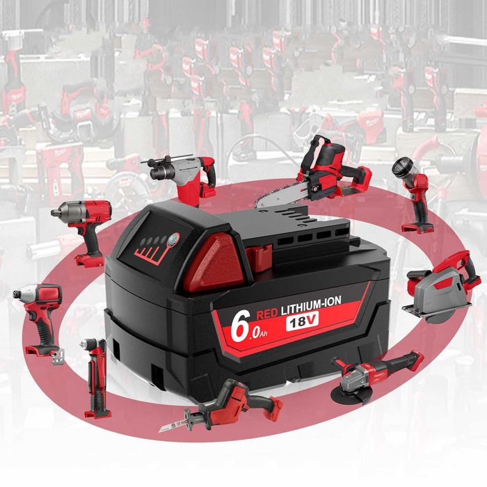 Mocny Akumulator Bateria Milwaukee M18 18V 6.0Ah do elektronarzędzi