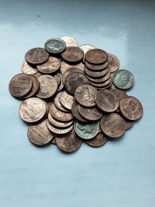 50 monet jednocentowych USA