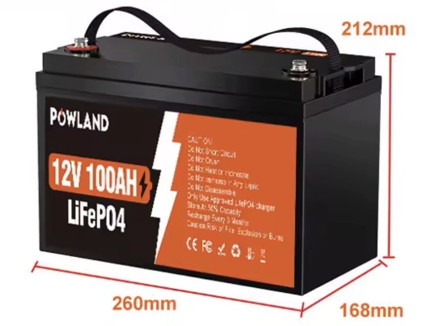 В Наявності POWLAND LiFePO4 АКБ 12V 100Ah з BMS платою 6000+ циклів