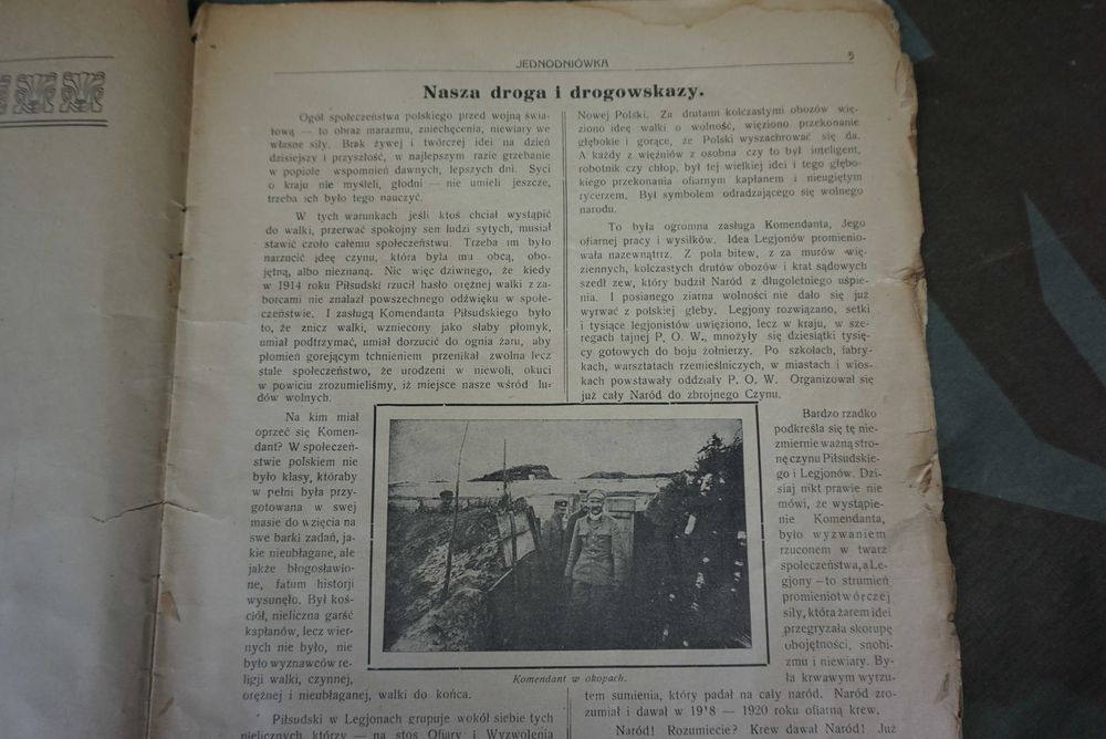 Jednodniówka POW 1928r Sosnowiec Dąbrowa Śląsk Piłsudski Legiony