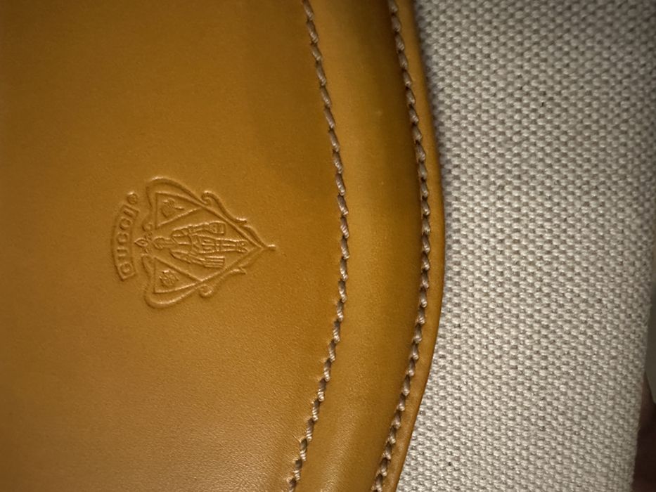Gucci carteira nova pele  camel