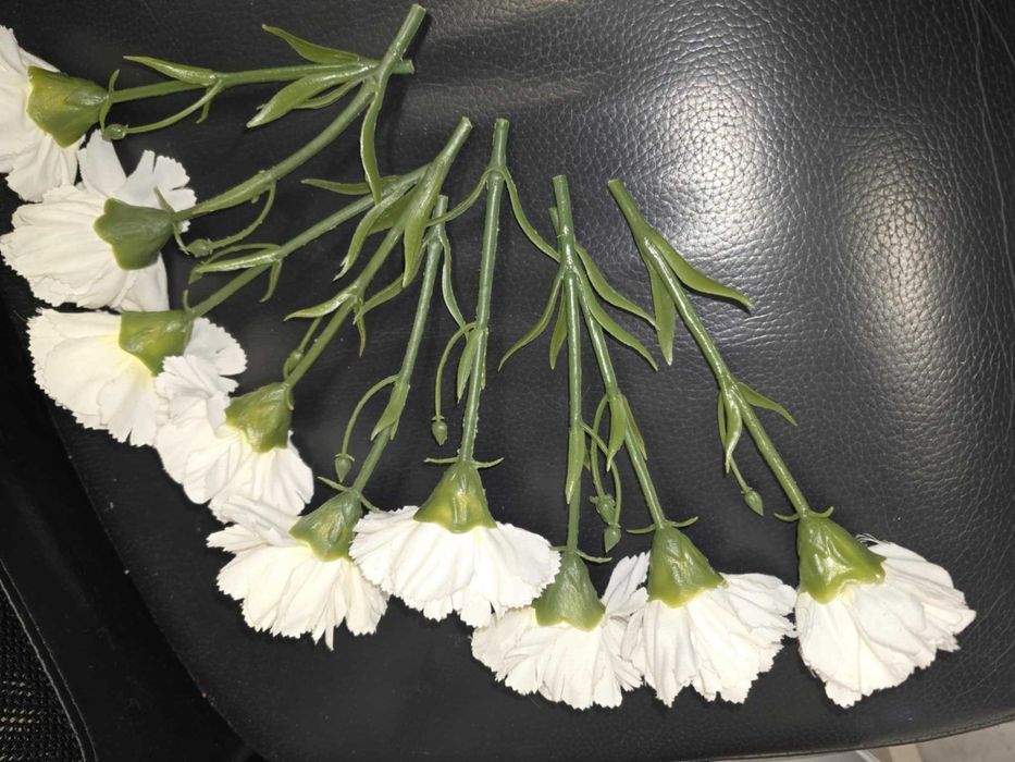 GOŹDZIKI sztuczne kwiaty fejka ikea bukiet 9 szt. wazon ozdobny