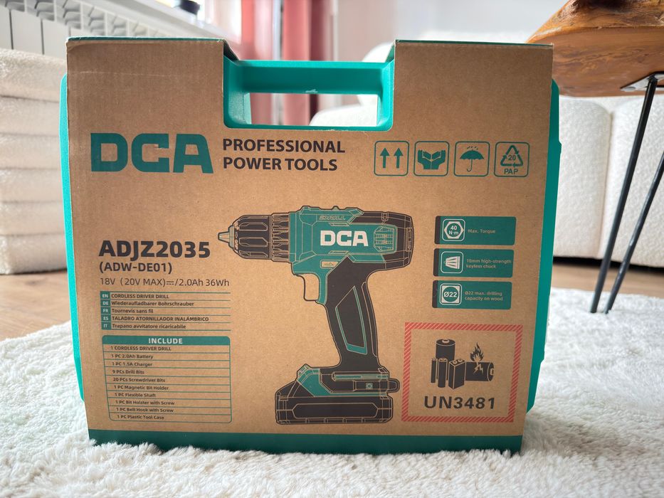 DCA Wiertarka akumulatorowa 40 Nm TOMI-TECH