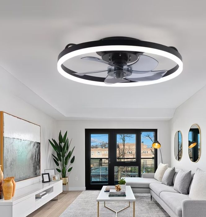 Lampa sufitowa z wentylatorem + pilot