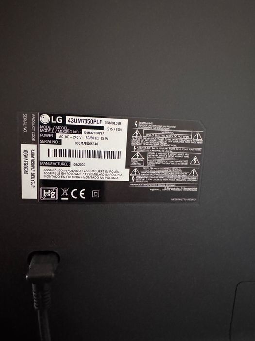 TV LG 4K de 43 polegadas