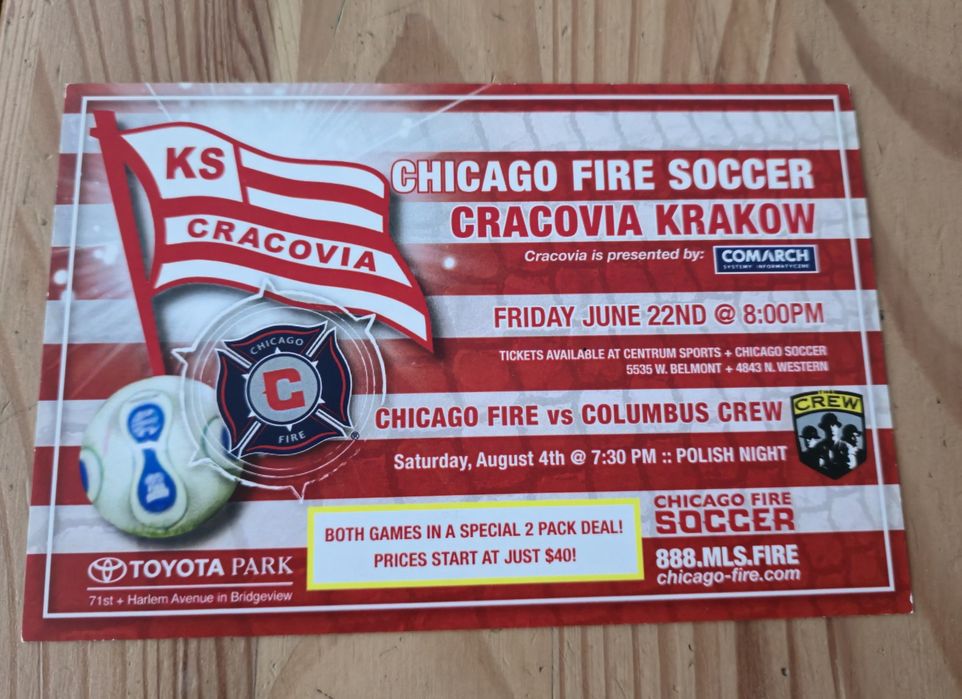 Cracovia Chicago Fire ulotka 2007